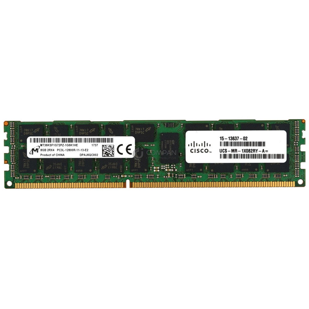 15-13637-02 CISCO DDR4 8GB 2RX4 PC3L-12800 1600MHZ RDIMM CAS 11-11-11